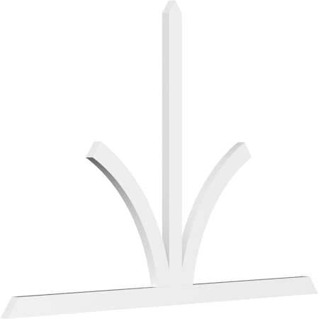 Ekena Millwork Richland Architectural Grade PVC Gable Bracket, 96"W x 64"H x 2"D x 4"F, 16/12 Pitch GBP096X64X0204RIC00